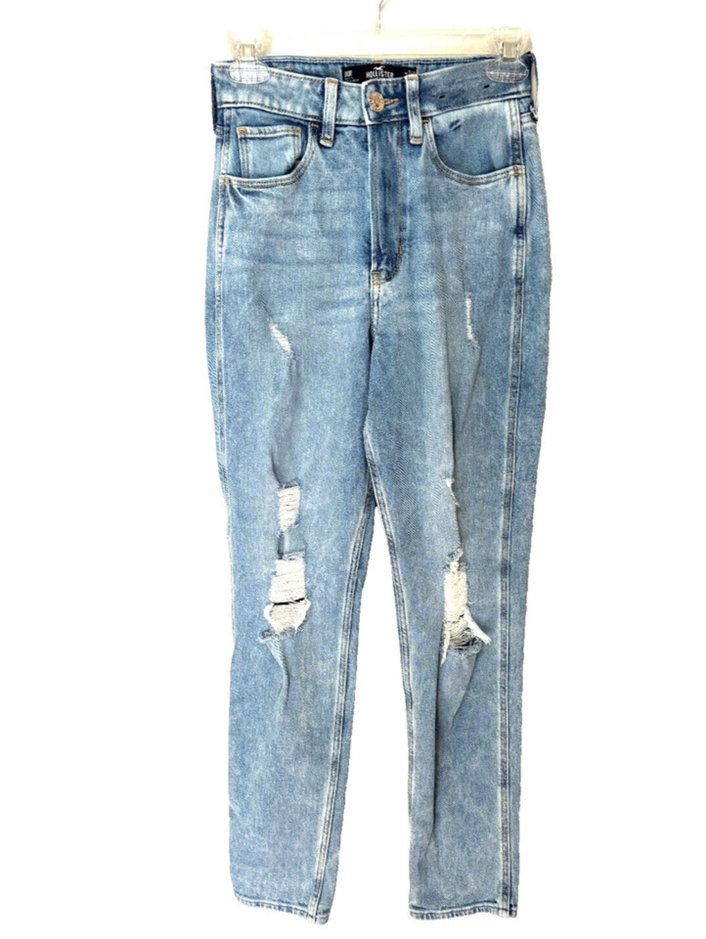 Hollister ~ Women's Light Blue Ultra High-Rise Mom Jeans ~ Size 00R W24R